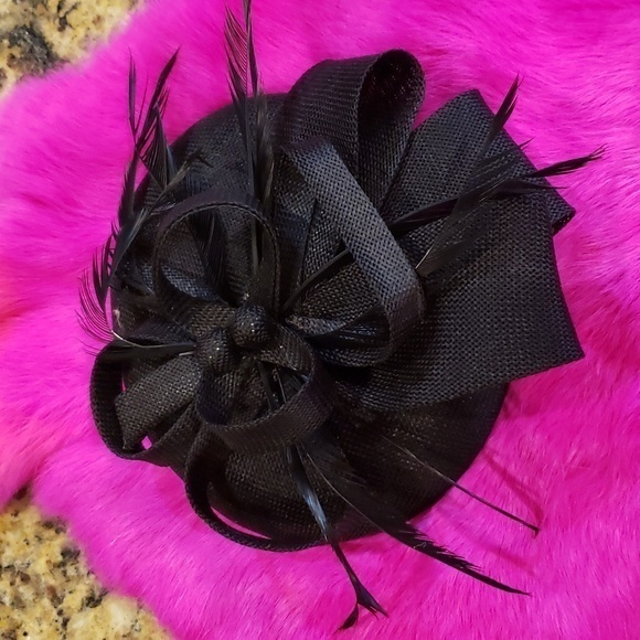 Black  Fascinator W/Clip Hat Church Tea Party‎ Derby Hair Accessories main image 7